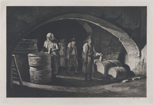 De kuipers, late 19e eeuw reproductie van origineel uit 1790 door Jean Jacques de Boissieu
