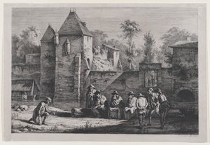 De oude poort van Vaise, Lyon, 1803