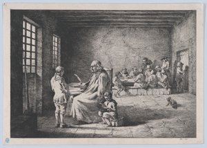 De schoolmeester, 1780 door Jean Jacques de Boissieu