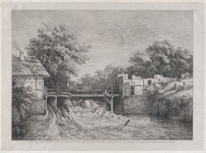 De watermolen, naar een schilderij van Ruisdaël, 1782