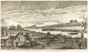 Vue du chateau de Madrid door Jean Jacques de Boissieu