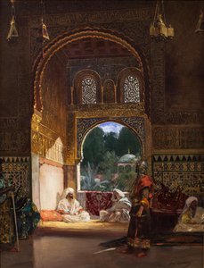 In het paleis van de sultan, ongedateerd. (Olieverf op doek)