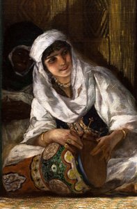 Interieur van een harem in Marokko (detail)