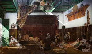 Interieur van een harem in Marokko