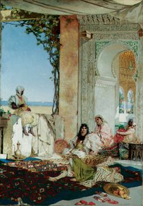 Vrouwen van een harem in Marokko, 1875 door Jean Joseph Benjamin Constant