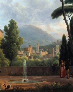 Landschap bij de fontein (detail)