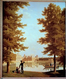 Wandeling van Keizer Napoleon I en Marie Louise op de Karpervijver in Fontainebleau