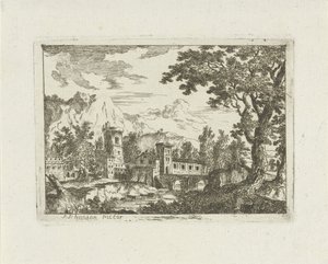 Stenen gebouwen aan een rivier