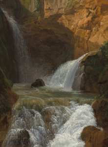 Uitzicht op de Watervallen bij Tivoli door Jean Joseph Xavier Bidauld
