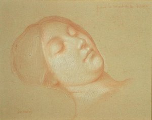 Studie voor de dood van de Maagd door Jean Jules Antoine Lecomte du Nouy
