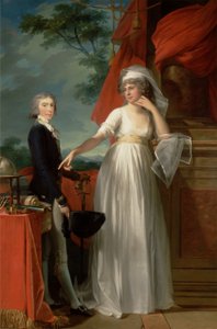Margaret Callender en haar zoon James Kearney door Jean Laurent Mosnier