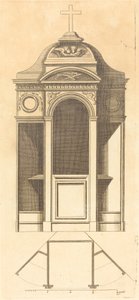 Plan en elevatie van de mooiste biechtstoelen van Parijs, zeer getrouw gemeten door Jean Le Blond