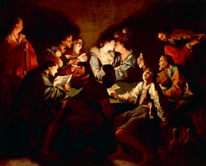 Nachtelijk concert c.1621/2 door Jean Leclerc