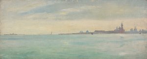 Venetië Gezien vanuit de Openbare Tuin, 1873 door Jean Lecomte du Nouy
