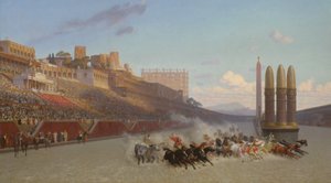 Wagenrace door Jean Leon Gerome
