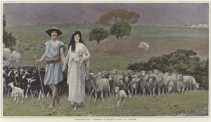 Daphnis en Chloe door Jean Leon Gerome door Jean Leon Gerome