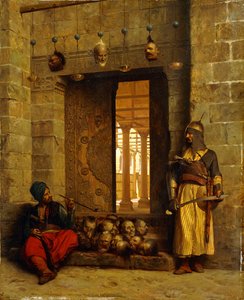 Hoofden van de rebellenbeys bij de Moskee-El Assaneyn, 1866 door Jean Leon Gerome