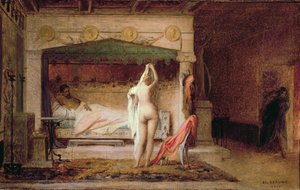 Koning Candaules van Lydië, 1858 door Jean Leon Gerome