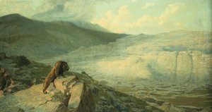 Leeuw op wacht door Jean Leon Gerome