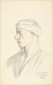 Portret van een Egyptische Fellah door Jean Leon Gerome