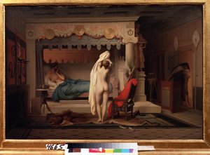 Voorstelling van koning Candaule van Lydië door Jean Leon Gerome