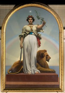 De Republiek door Gerome Jean Leon (1824 - 1904) (allegorie - 1848); Mairie des Lilas