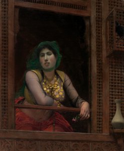 Vrouw op een balkon, 1887-88 door Jean Leon Gerome