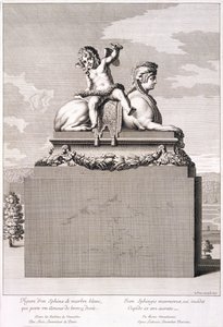 Beeld van een sfinx in Versailles, 1676 door Jean Lepautre