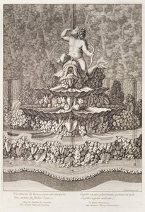 Fontein met cupido door Gaspar Marcy in Versailles, 1676 door Jean Lepautre