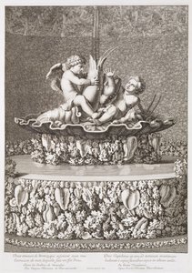 Fontein met twee cupido