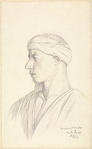Portret van een Egyptische Fellah door Jean Leon Gerome