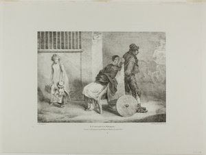Een paraleytische vrouw, plaat 9 uit verschillende onderwerpen getekend uit het leven en op steen (De Engelse suite) door Jean Louis André Théodore Géricault