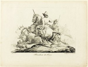 Slagers van Rome door Jean Louis André Théodore Géricault