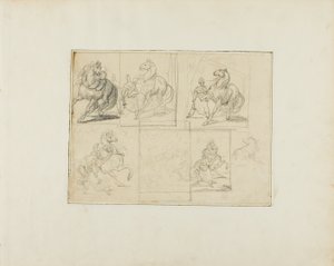 Studies door Jean Louis André Théodore Géricault