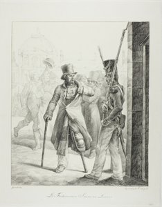 Zwitserse wacht in het Louvre door Jean Louis André Théodore Géricault