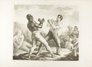 De boksers door Jean Louis André Théodore Géricault