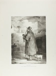De adder, plaat 1 uit Diverse onderwerpen Getekend uit het leven en op steen (De Engelse suite) door Jean Louis André Théodore Géricault