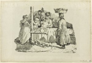 De slapende visboer door Jean Louis André Théodore Géricault