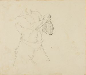 Torso van een bokser door Jean Louis André Théodore Géricault