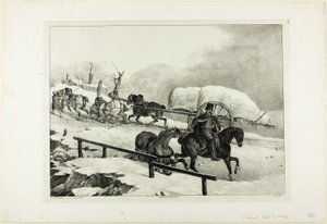 Wagen op een helling door Jean Louis André Théodore Géricault