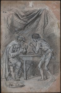 Lazarille de Tormes Steelt Drank van een Blinde Man door Jean Louis Ernest Meissonier