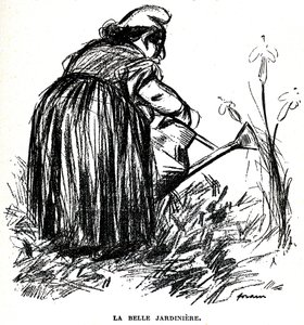 Antisemitische tekening gepubliceerd voor 1900 in de krant "Psst...!"