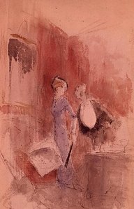 In het restaurant door Jean Louis Forain