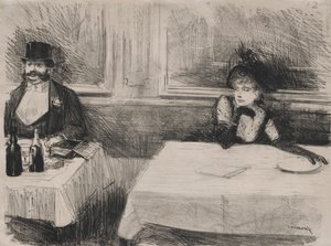 In het Restaurant door Jean Louis Forain