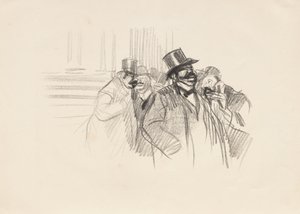 Op de beurs, c.1900 door Jean Louis Forain