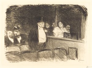 In het theater door Jean Louis Forain