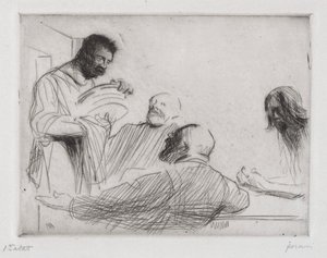 Voor de maaltijd in Emmaus door Jean Louis Forain