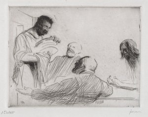 Voor de maaltijd in Emmaüs door Jean Louis Forain