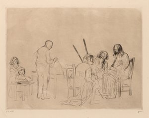 Voor het Avondmaal in Emmaus door Jean Louis Forain