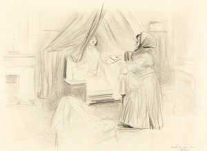 Ontbijt (horizontale plaat) door Jean Louis Forain